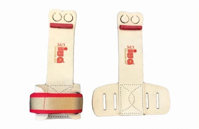 IWA Stufenbarrenriemchen mit Rolle, 2-loch rot/gold